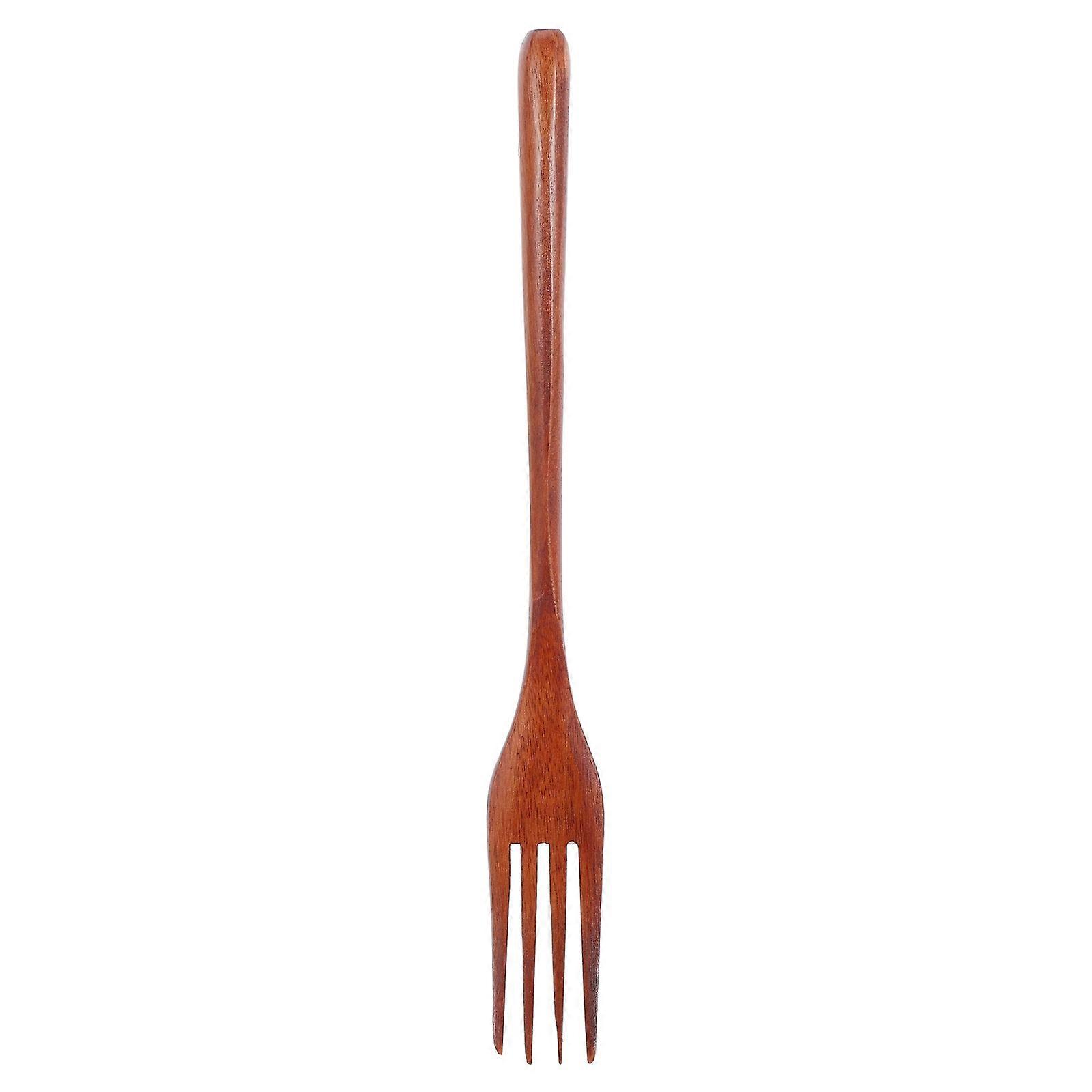 Kitchen Utensils Wooden Fork for Salad Mixing 2Pcs Long Handle