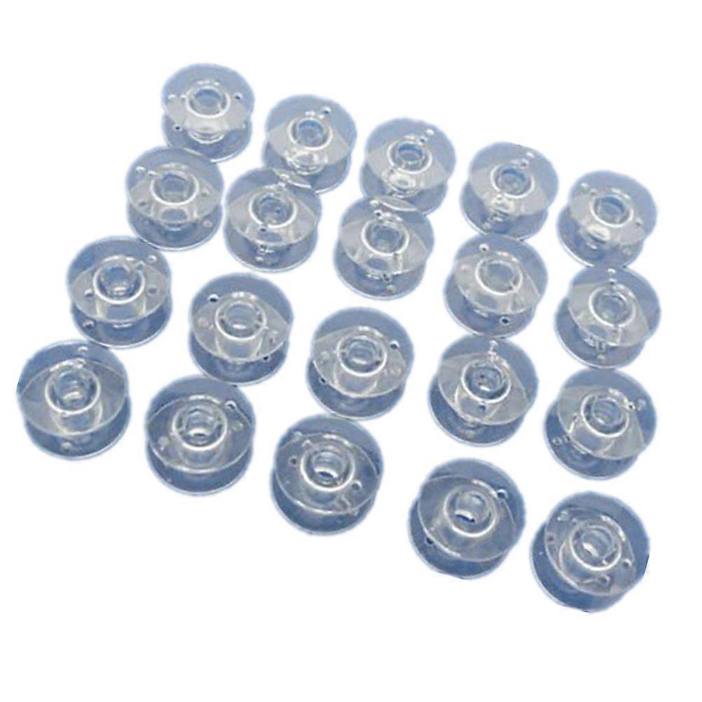 Sewing Machine Bobbins 20Pcs Transparent Durable Plastic for Daily Use Bulk Pack