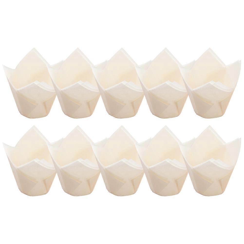 200Pcs Paper Baking Cups Suitable For Special Events In White Color With Deform-Resistant Properties