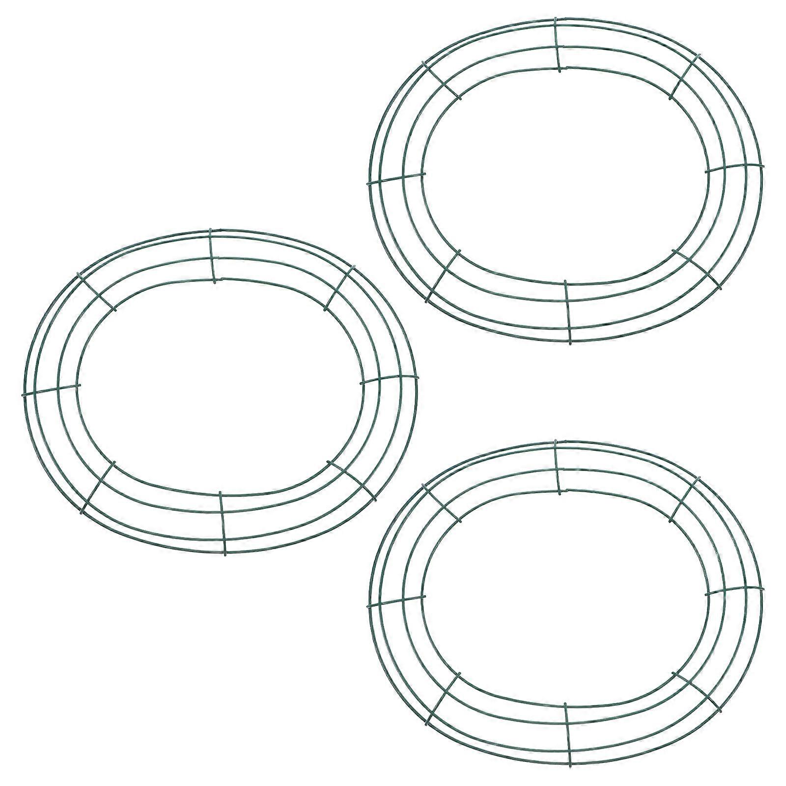 Easter Design Egg Wreath Frame 3Pcs Iron Wreath Frame 11.8X9.8X0.8 In Decoration Accessory Diy Craft