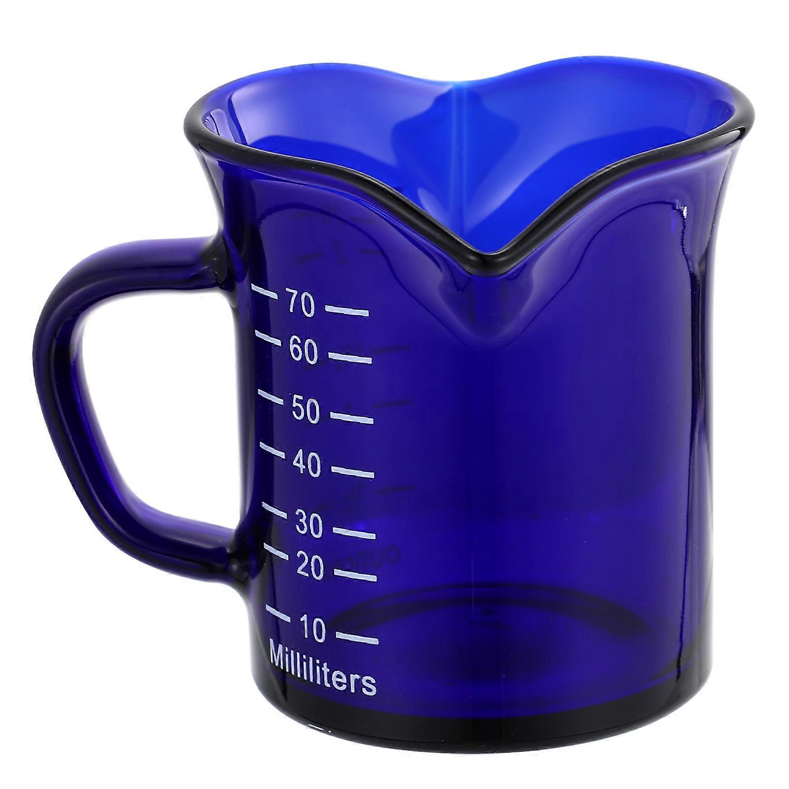 Coffee Cup for Drinking with 4Pcs Blue Glass Measuring Cups
