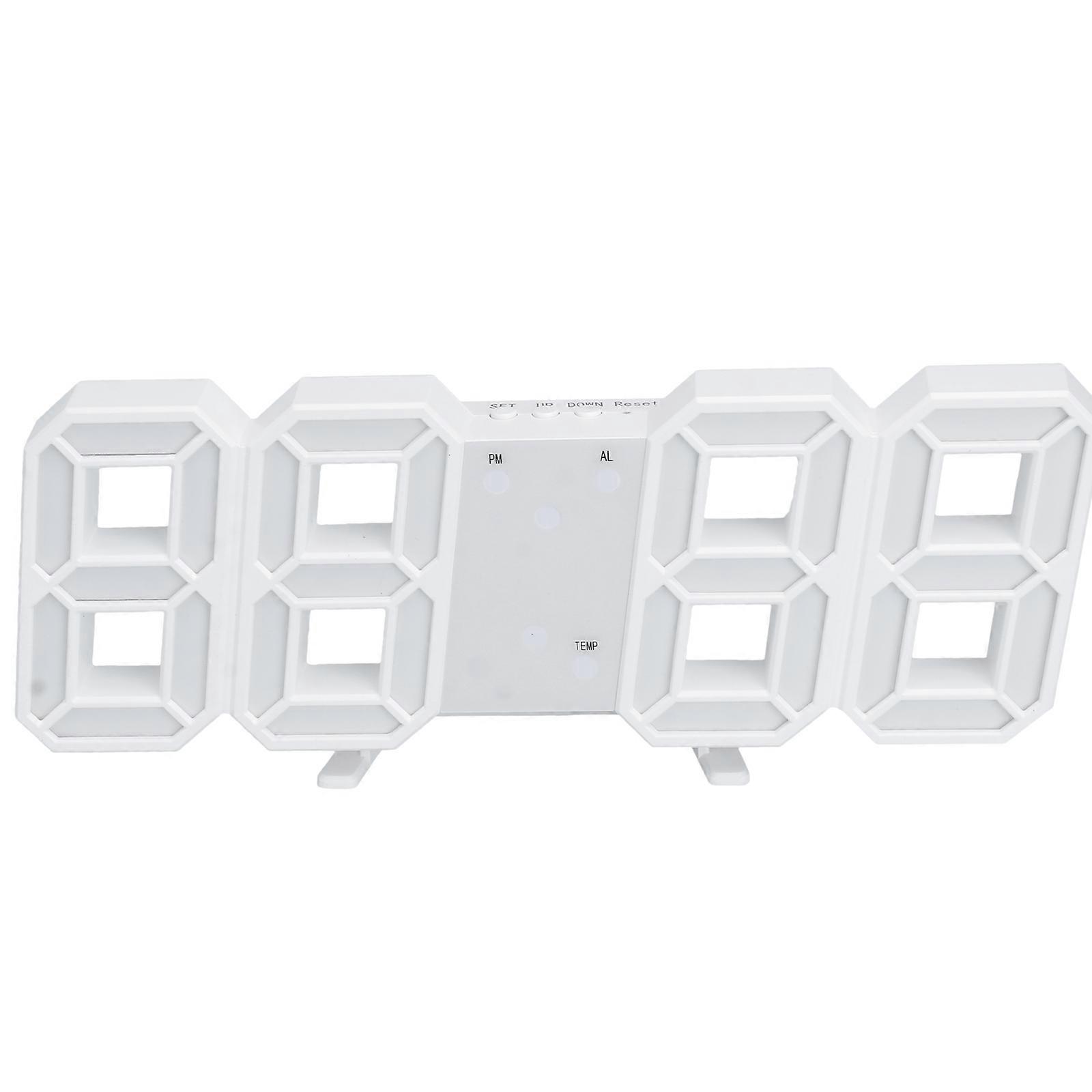 Living Room Digital Clock 3D LED Digital Clock Office Use Stable Performance 21.5x8.5x4cm 1Pcs