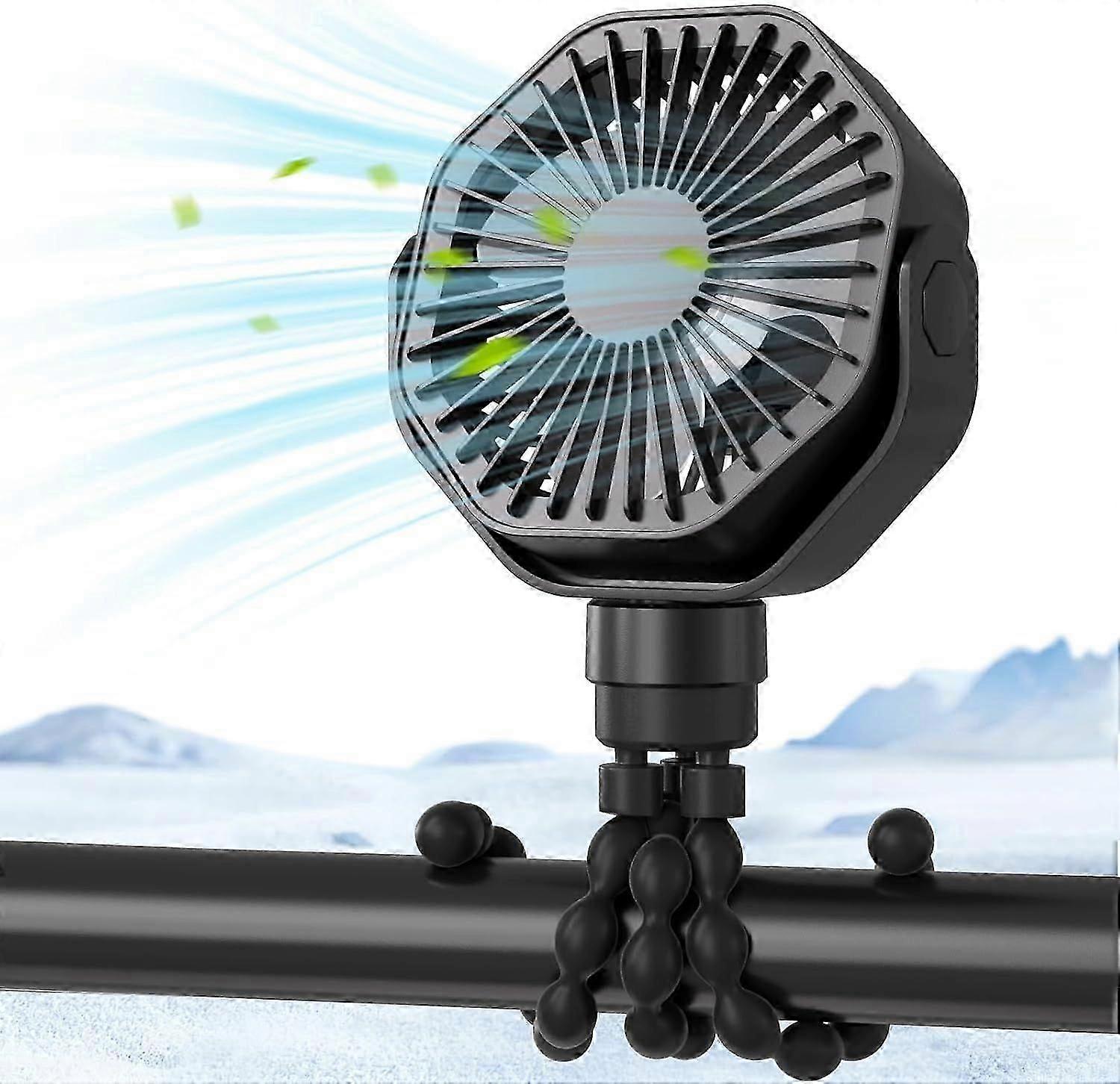 2025 Latest Model  Portable Stroller Fan with Flexible Tripod, 3 Speeds