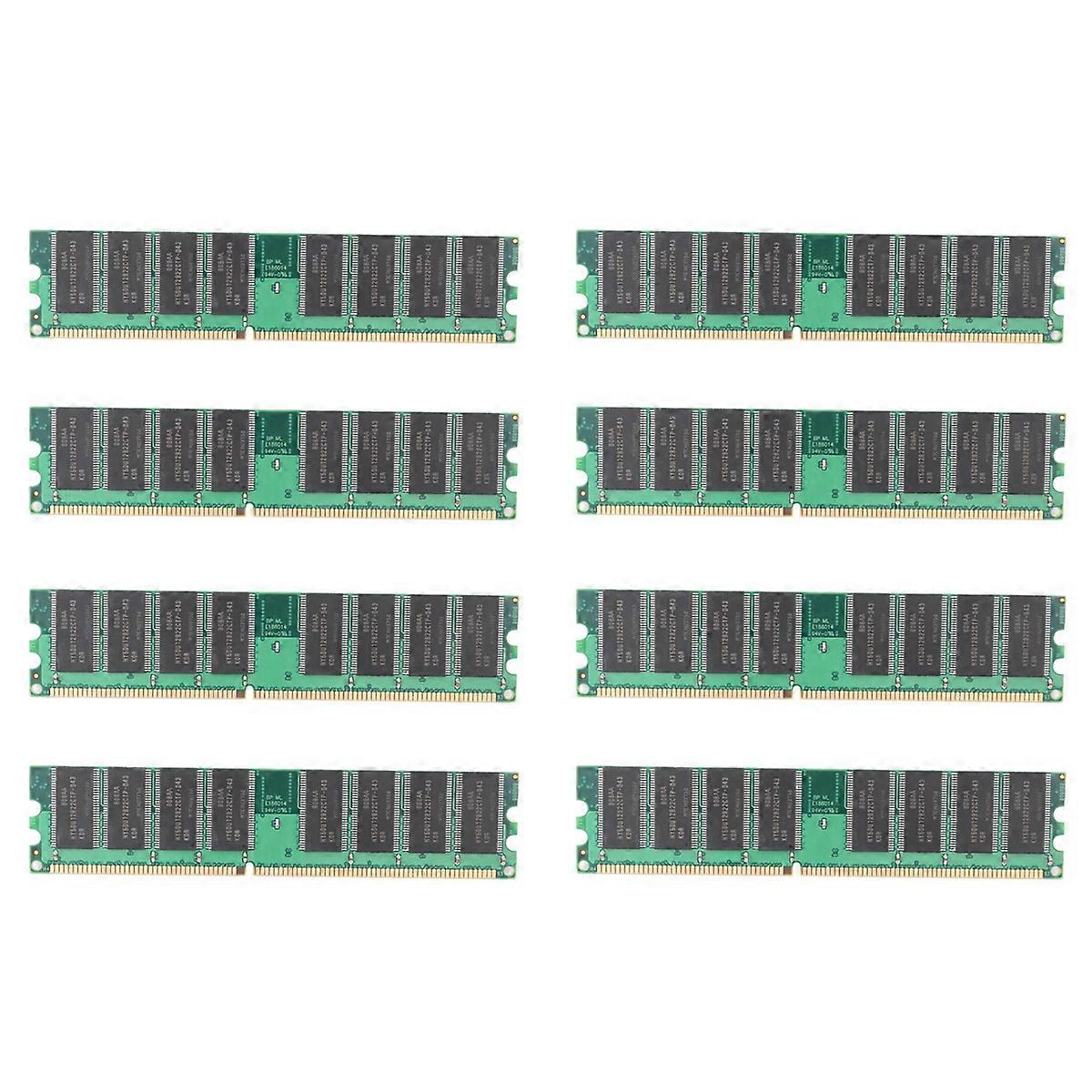 8X DDR 1GB PC Memory Ram DDR1 Desktop PC3200 400MHz 184 Pin Non-ECC Computer Memoria Module