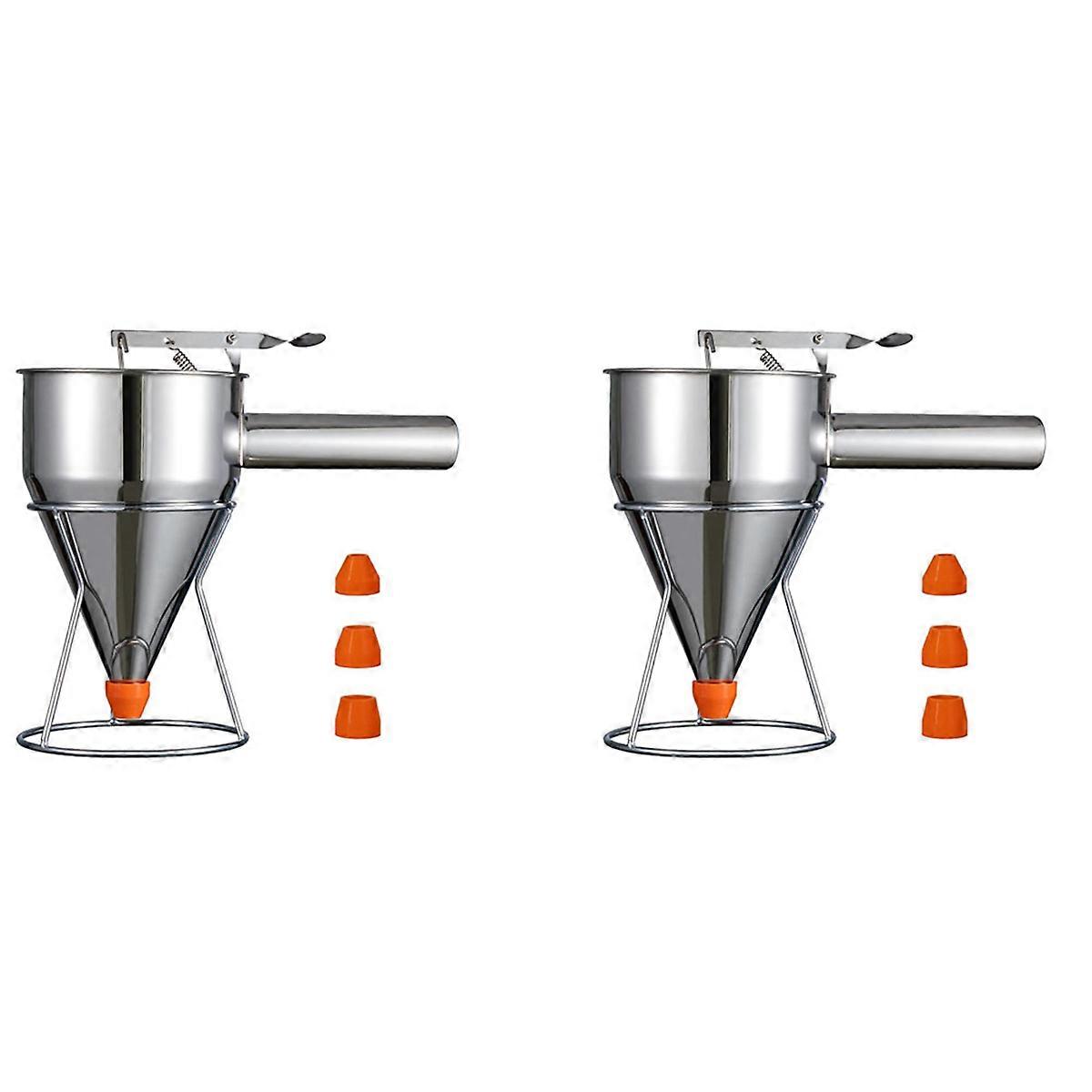 Pancake Batter Dispenser, Multi- Stainless Steel with Stand