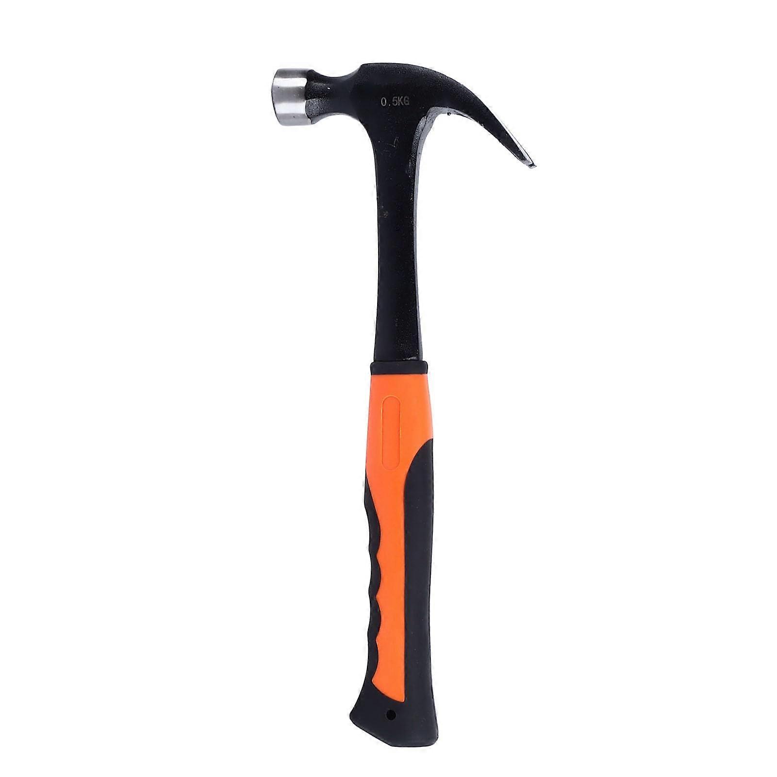 Small Claw Hammer Carbon Steel Claw Head Ergonomic Handle Portable Nailing Tool For DIY Woodworking Black
