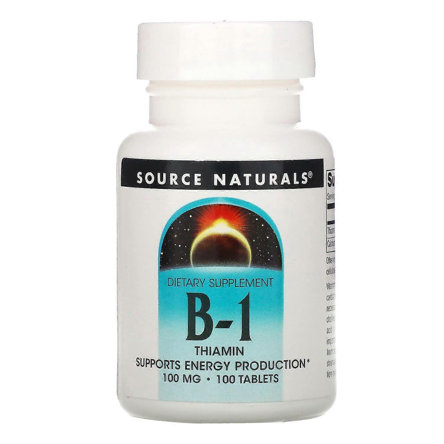 Source Naturals, B-1, Thiamin, 100 mg, 100 Tablets