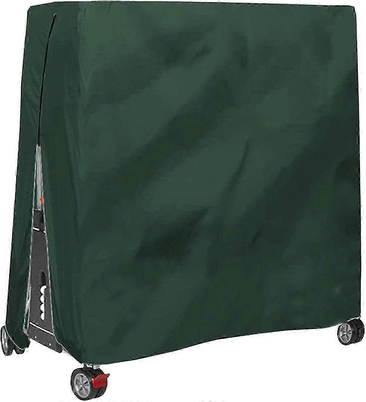 210D防水ピンポンテーブル保護カバー屋内および屋外用 - 緑、65x28x73in/ 165x70x185cm