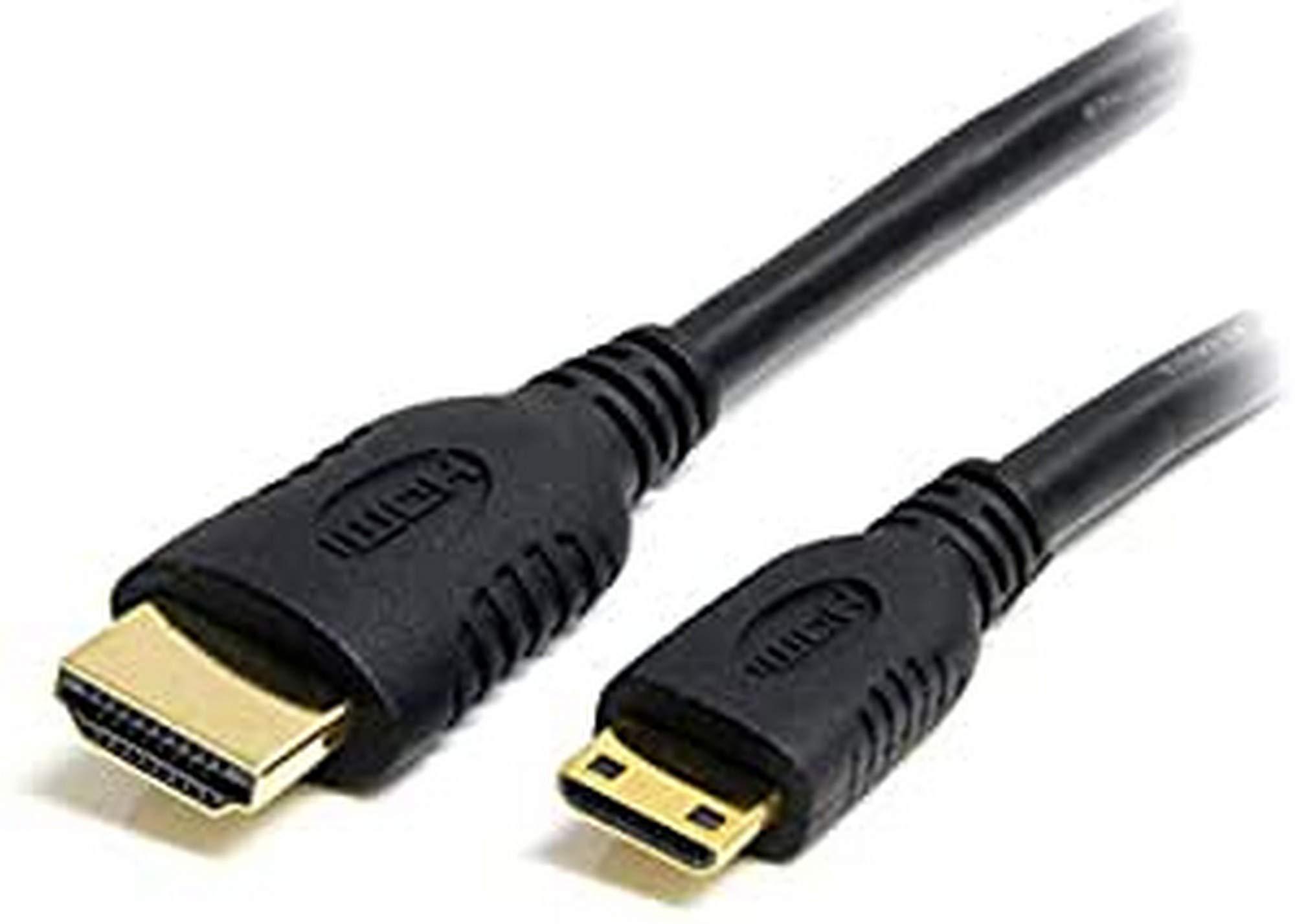HDMI Cable 1 m  Speed With Ethernet, HDMI A To Mini HDMI C, Male/Male, Black