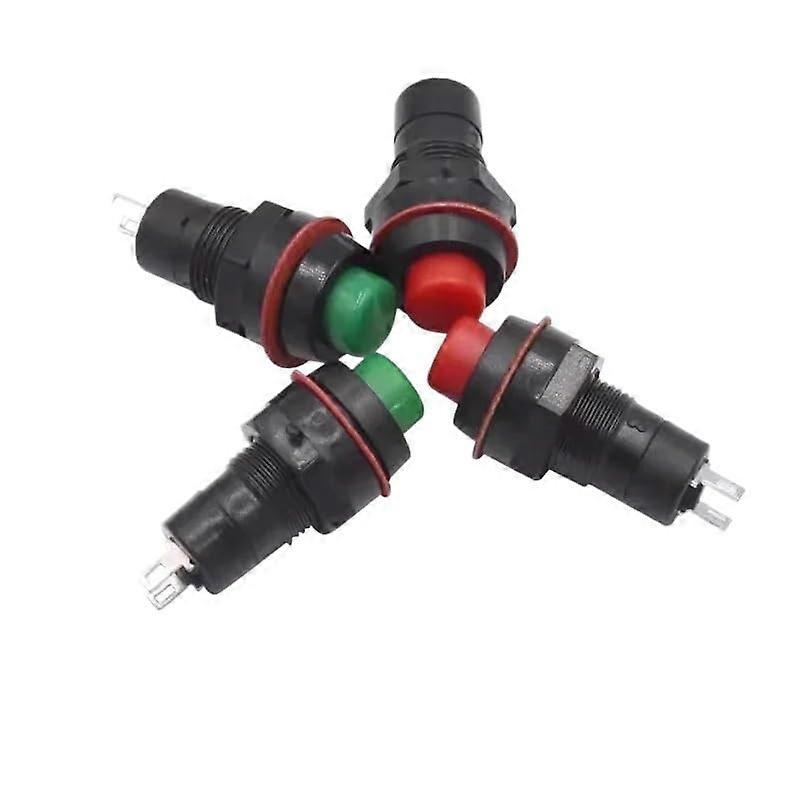 Red Round Button Switch With Lock SelfLocking Keyhole 10mm Diameter