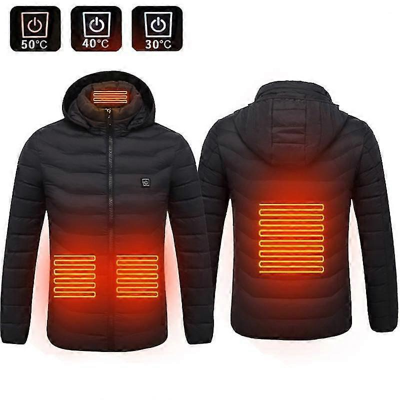 Electric Thermal Jacket With Usb Insert Winter  Black