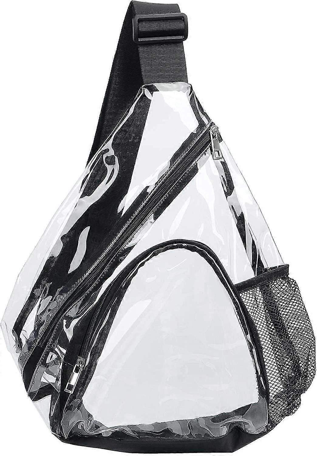 Clear Pvc Sling Bag Stadium Approved, Backpack With Adjustable Strap