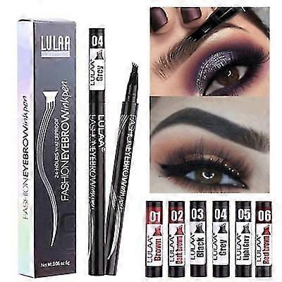 Crayon à sourcils à quatre branches Noir Marron Multicolore Grive à quatre têtes Liquide