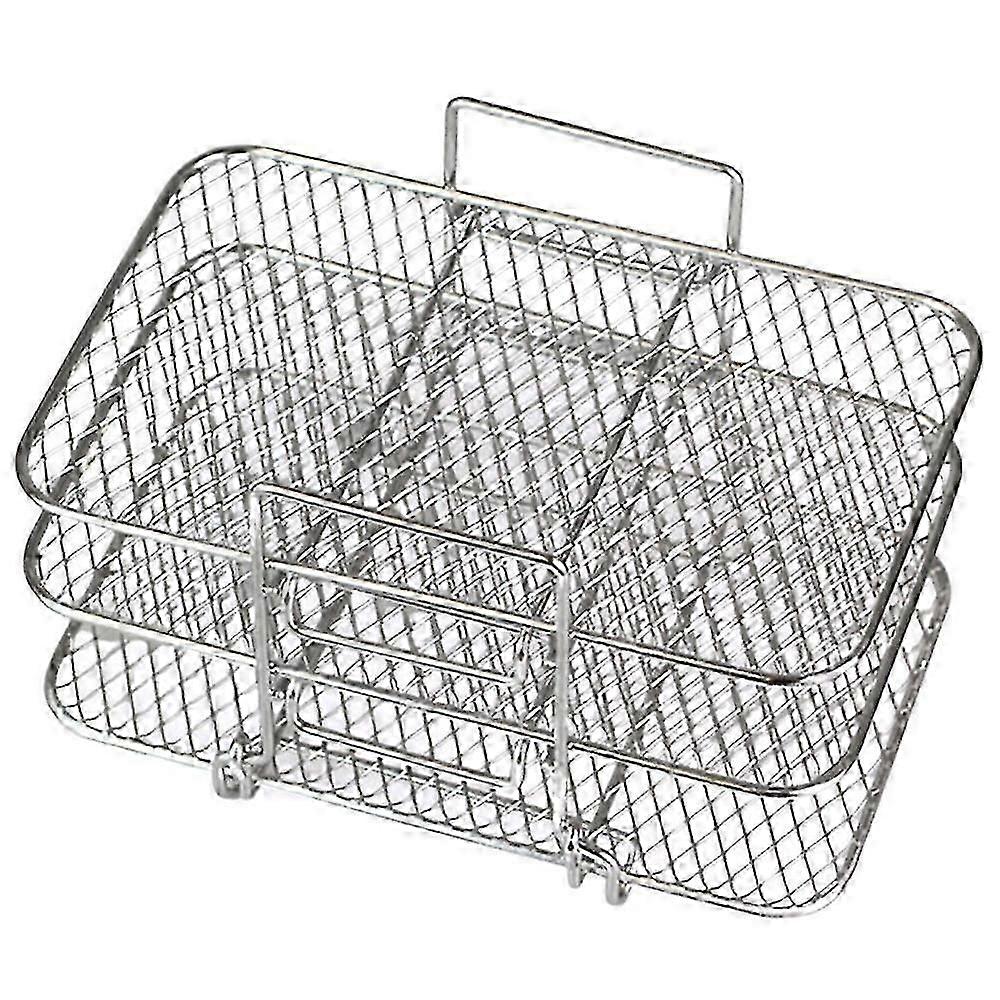 Fryer Rack for Ninja Dual Fryer 304 Stainless Steel Multi-Layer Dehydrator Rack Toast Rack Fryer A