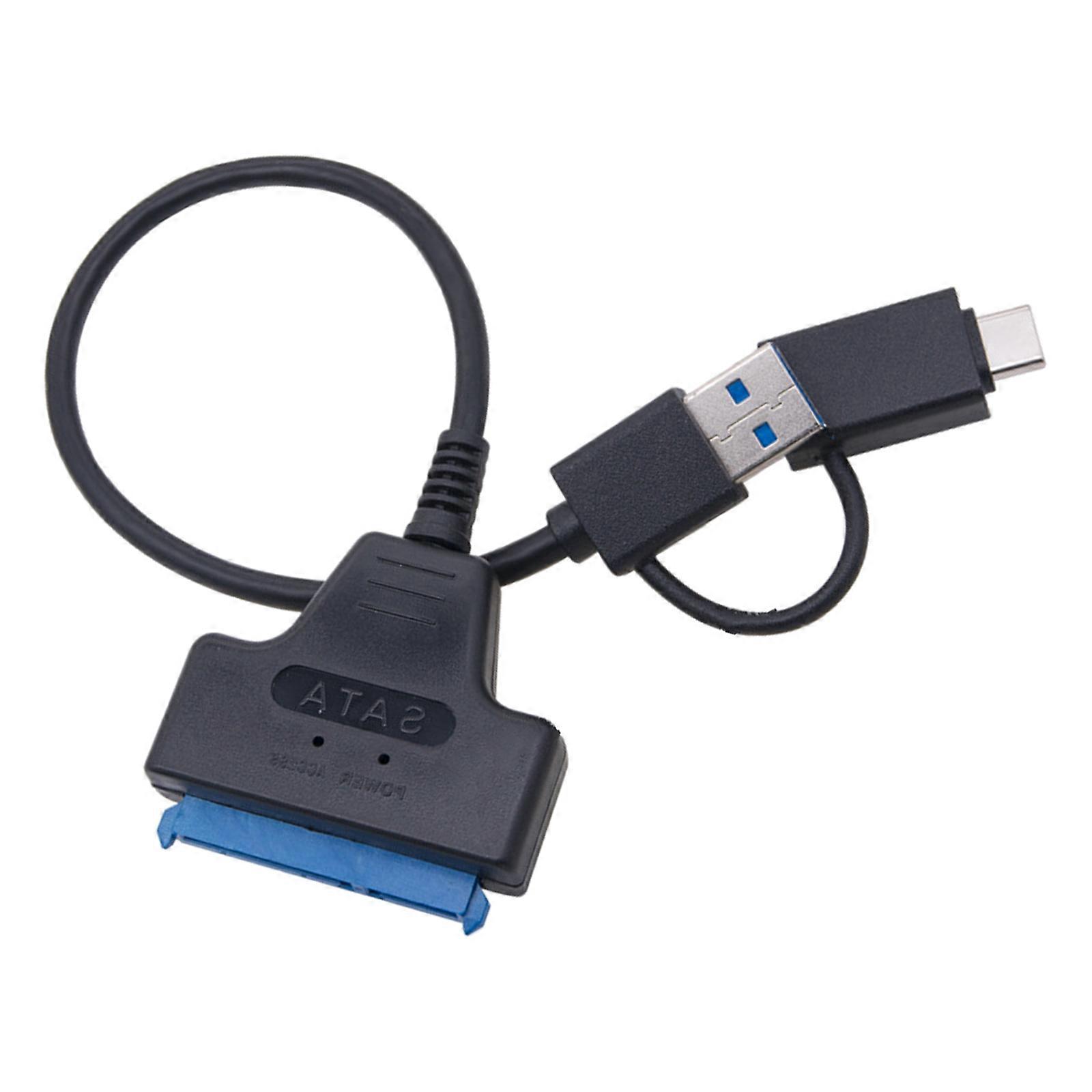 USB3.0 A+C to Drive Cable for 2.5Inch HDD Drive Converter Cord Accelerated Read/Write Speed Multicolor