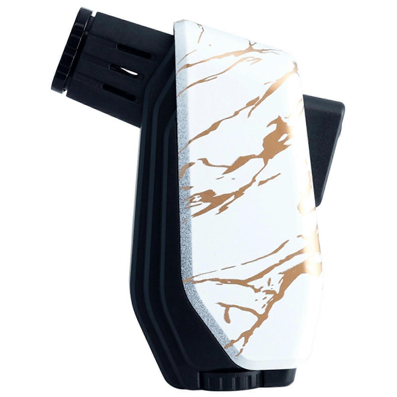 Windproof Double Flame Direct Blue Flame Butane Lighter, Adjustable Flame, Visible Fuel Window, Barbecue Lighter