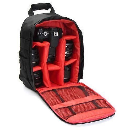 Camera Case,Camera Backpack for Canon EOS Nikon DSLR,Waterproof Lens Bag,-Red Type