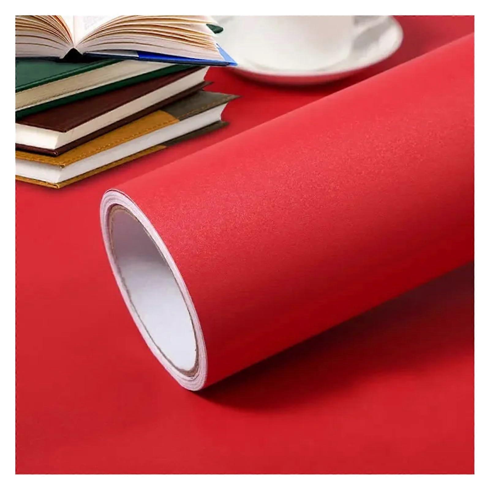 Wall Protector SelfAdhesive Kitchen Wall Sticker Waterproof OilProof Marble Pattern Matt Red 5m x 60cm Cabinets