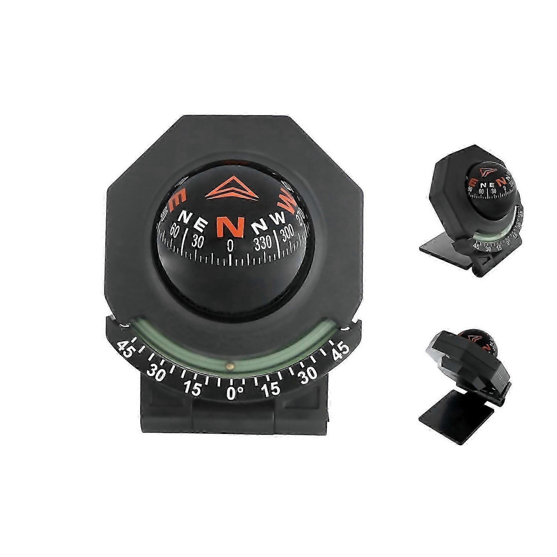 For New 2 In 1 Car Compass With Slope Gauge Foldable High Precision Guide Ball Lc452