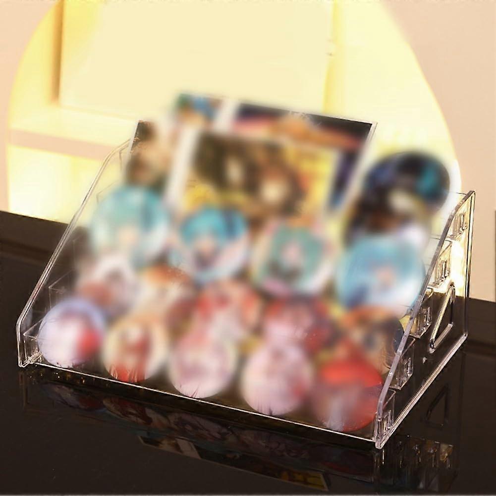 Acrylic Ladder Display Stand with 5 Tiers, Clear Storage Rack for Collectibles, Cosmetics and Figurines