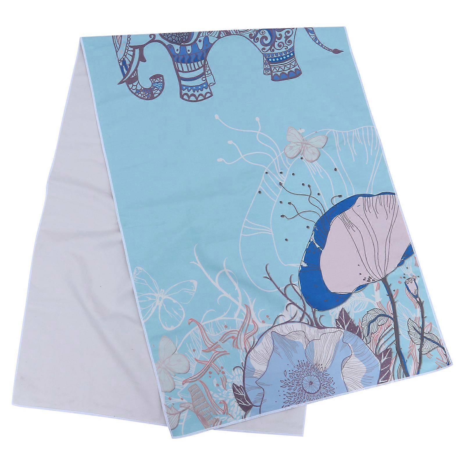 Plush Double-Sided Yoga Mat for Yoga Use 1Pcs Anti-Slip Pad Blue