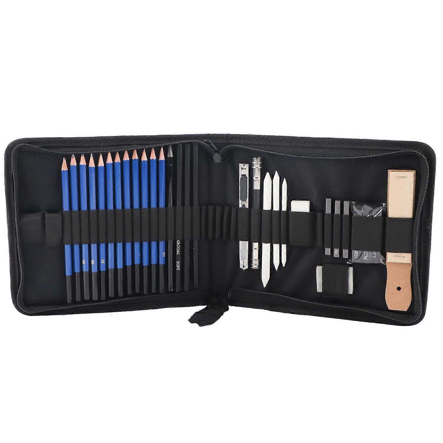 33pcs H&amp;B Sketching Pencils Drawing and Sketch Kit Set with Erasers Charcoal Stick Sharpener