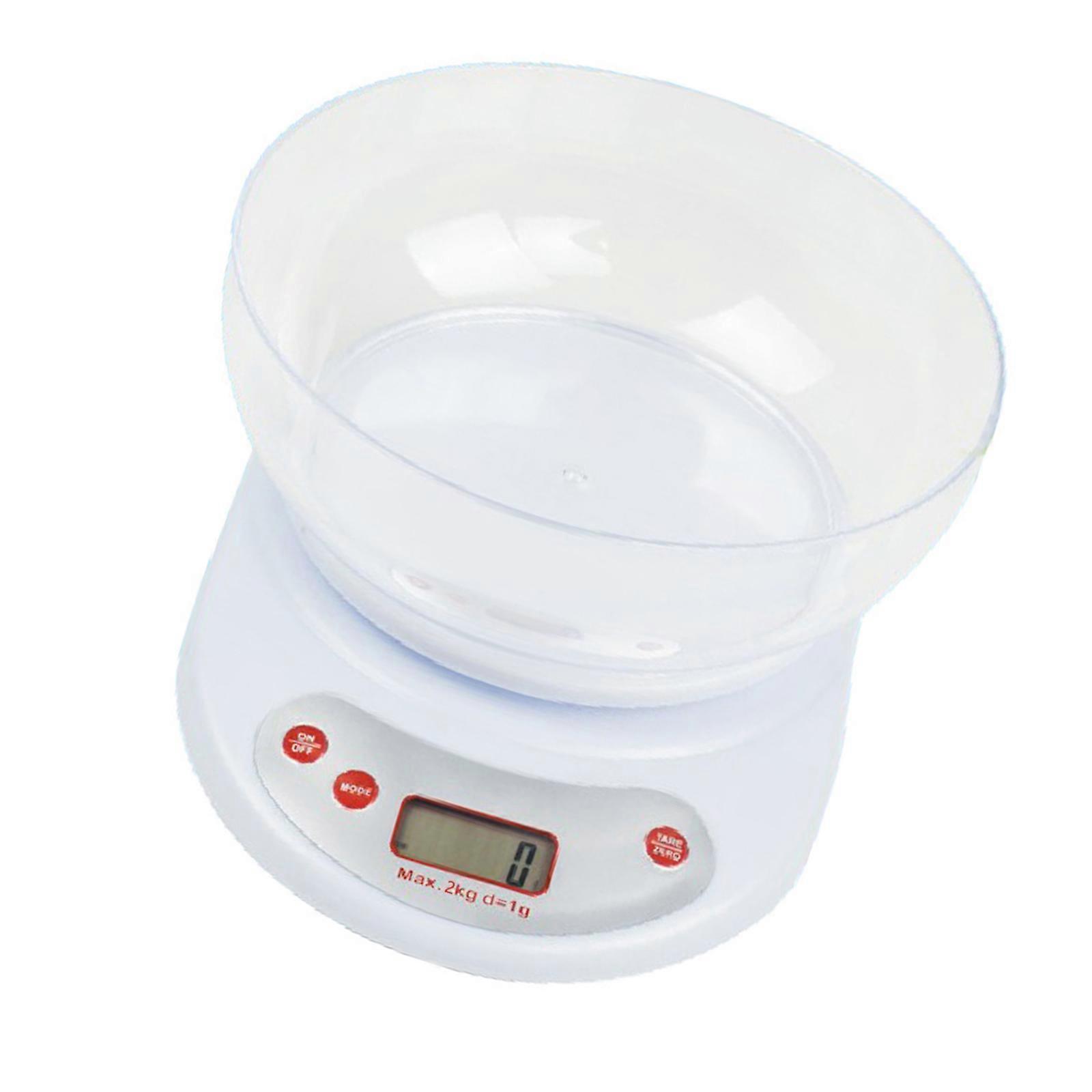 Energy Saving Kitchen Weight Scale LCD Display Auto Zero Baking Scale with Removable Bowl Plastic Weighing Tool Multicolor