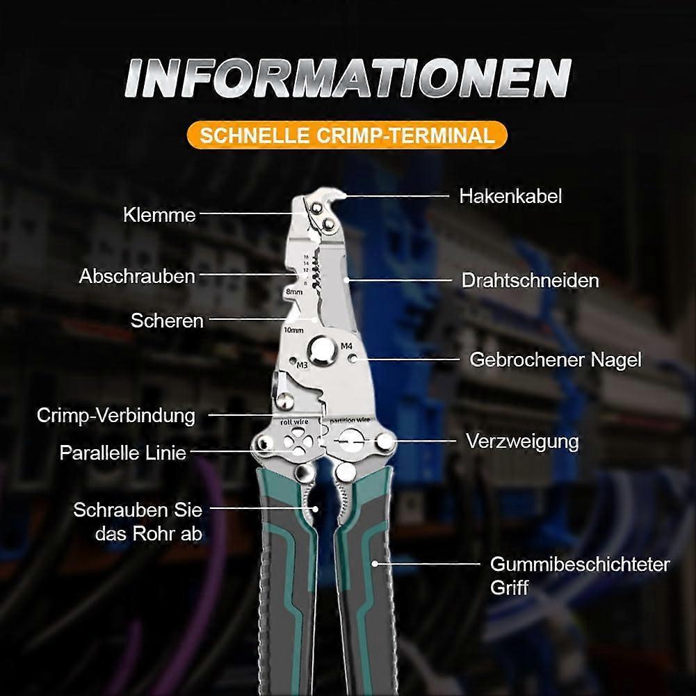 18 in 1 Foldable Wire Stripper, Multifunctional Foldable Wire Stripper Tool, Automatic Wire Stripper and Cutter