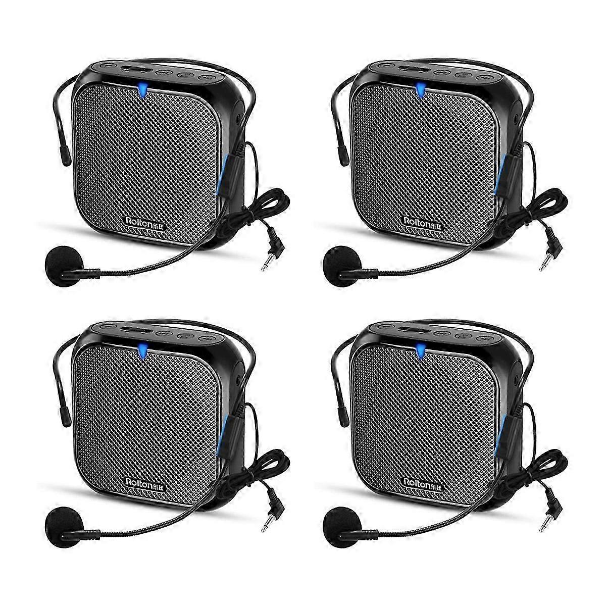 4X Portable Voice Amplifier, Booster with Microphone Loudspeaker Personal PA System