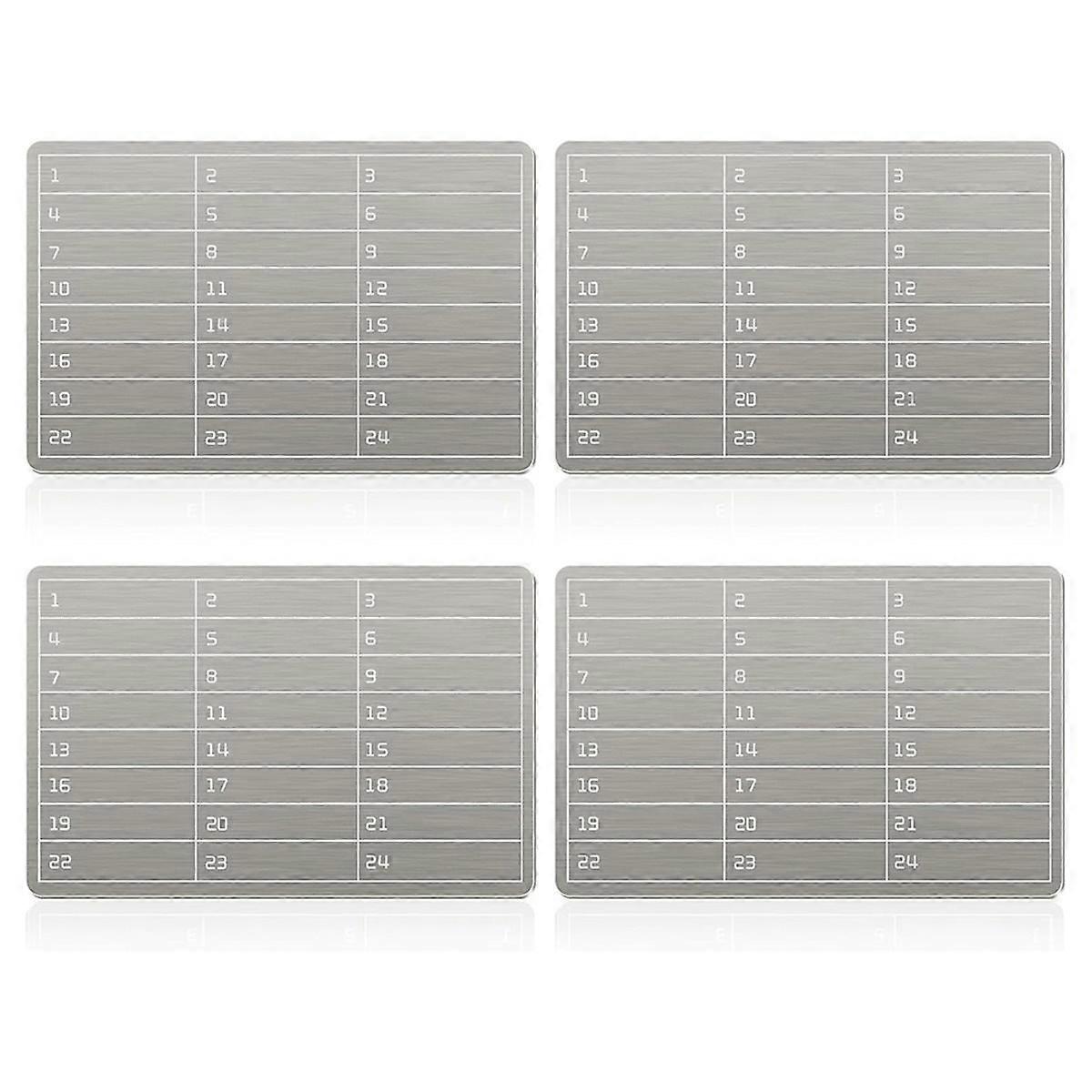 4pcs Plates Stainless Steel Wallet Crypto Cryptocurrency Storage
