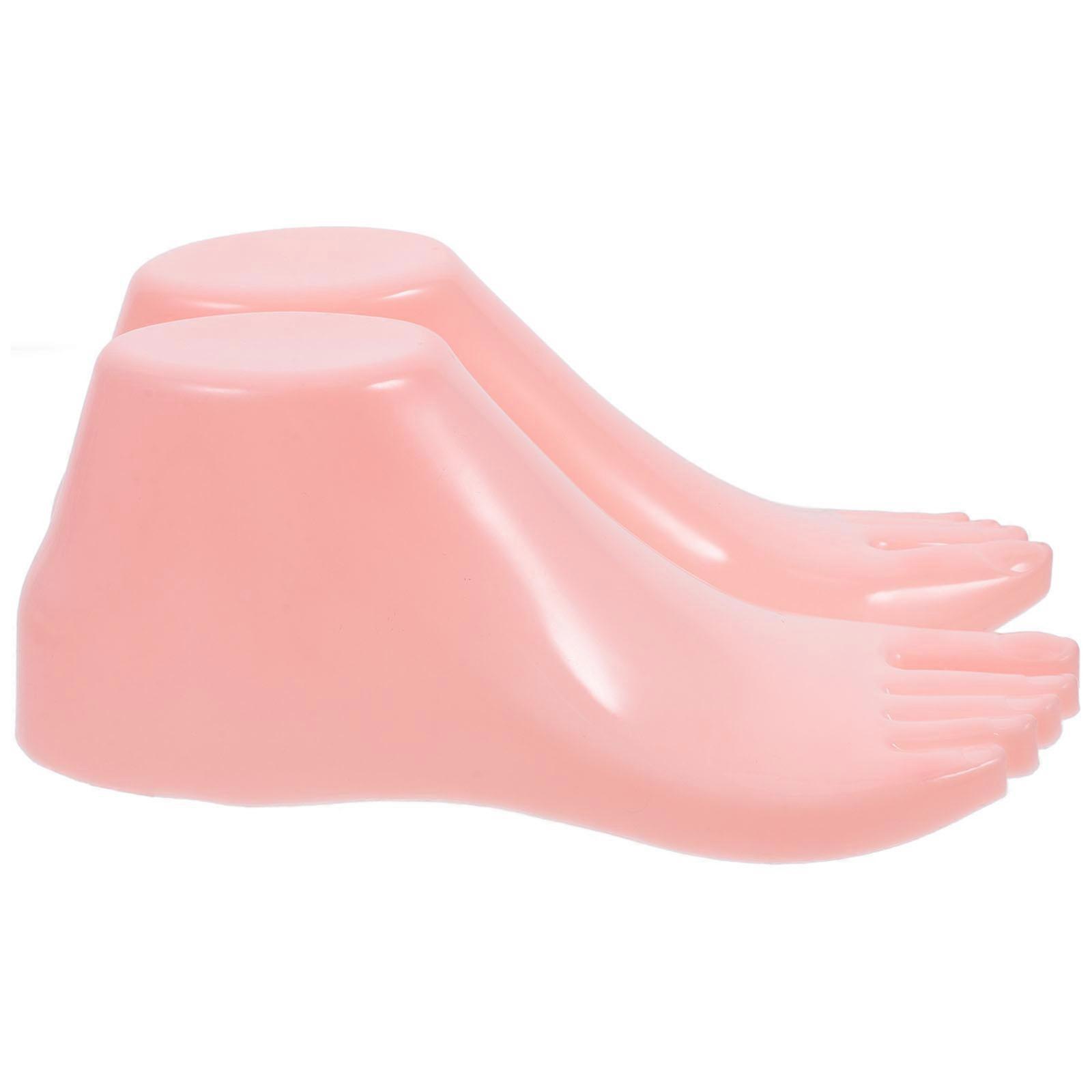 Plastic Foot Model Mannequin for Sock Display Stand Pink