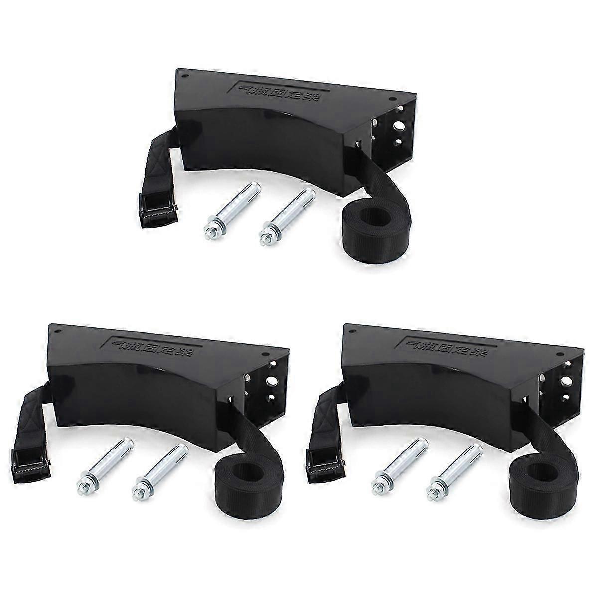 Wall mounted propane tank bracket set of 3