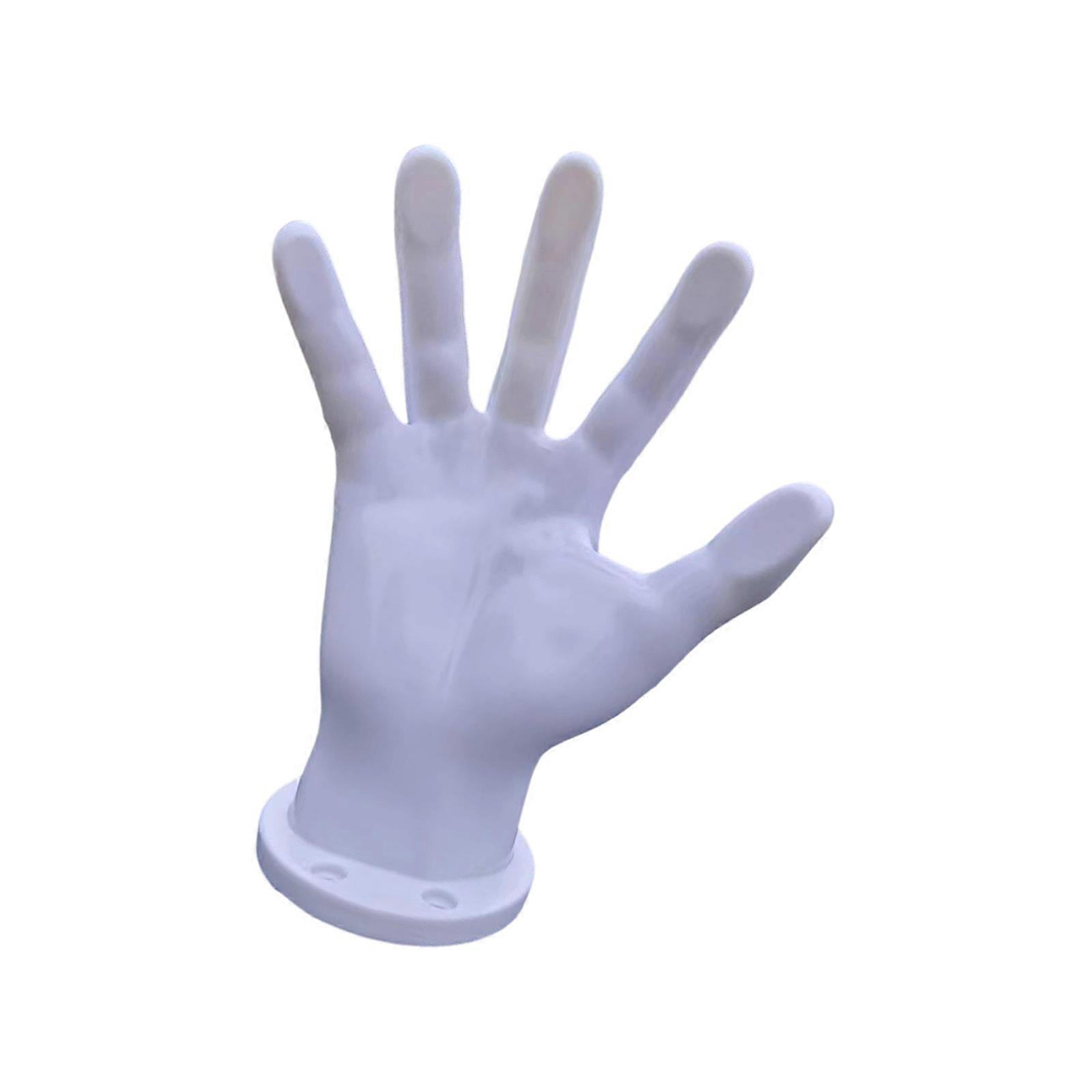 Hand Shape Basketball Football Display Stand Ornament With Smooth Finishing For Fans Decorations In Multiple Locations  White