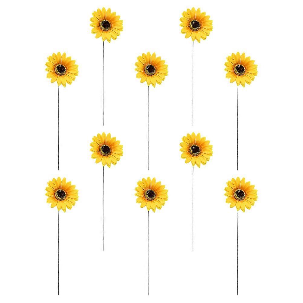 10Pcs Flower-Shaped Garden Insert Decor For Landscape Design And Gardening With Realistic Design 30X10X3CM