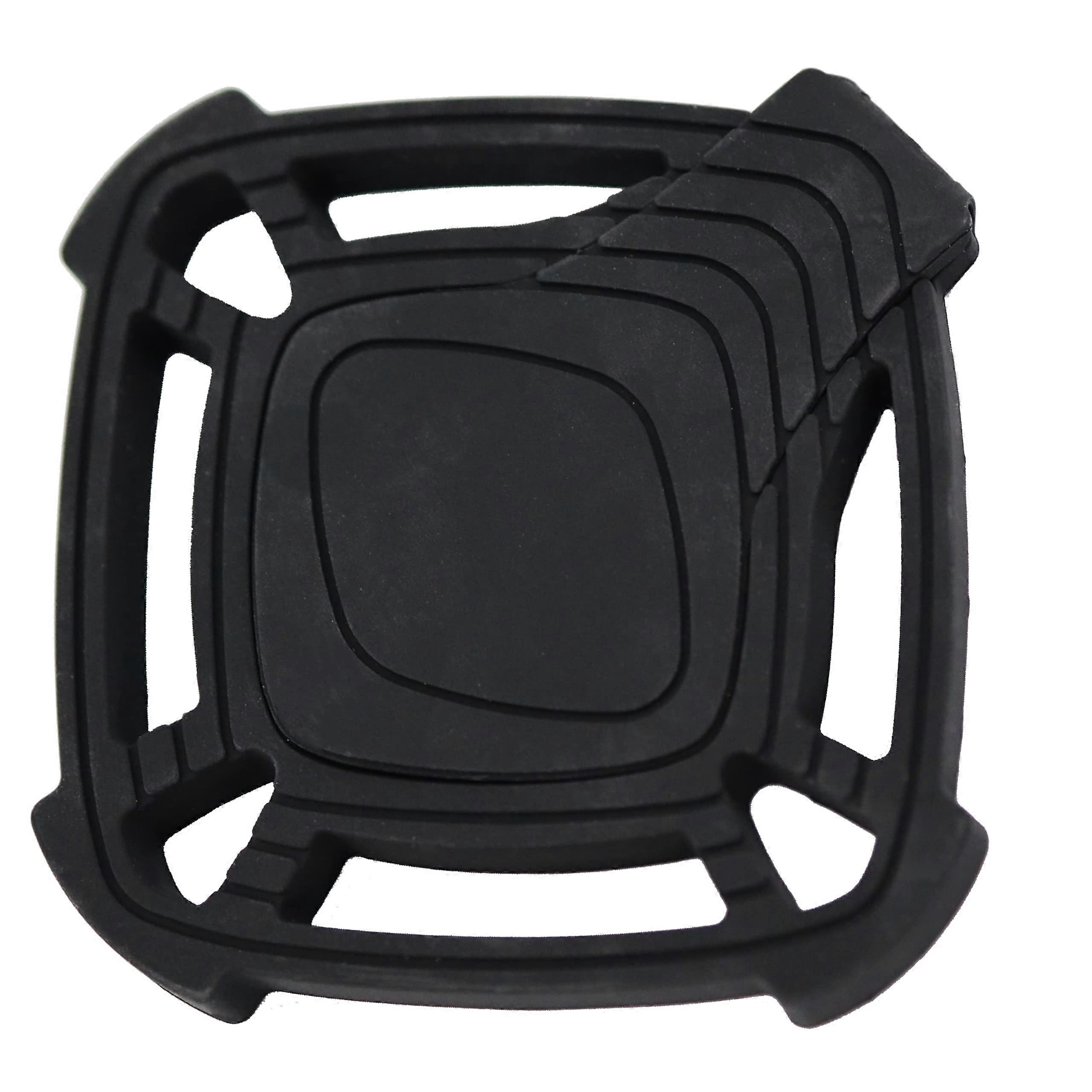 Silicone Trivet with Foldable Spoon Rest, Heat Resistant Non Slip for Hot Pots and Pans, Black