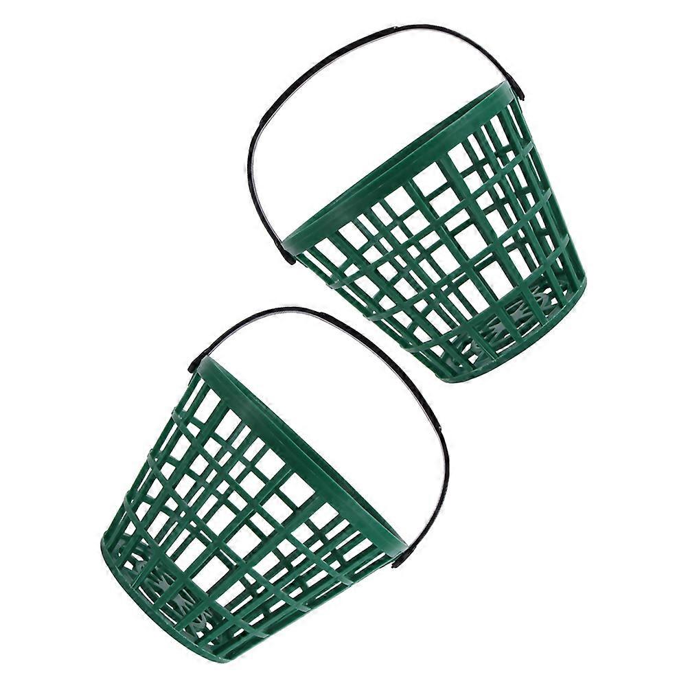 Portable Golf Ball Storage Container for Yard Use 2Pcs Plastic Organizer