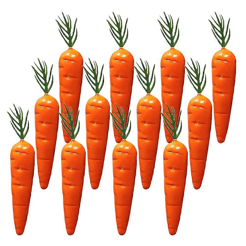 Orange Artificial Vegetable Carrot Prop for Easter Decor 24Pcs