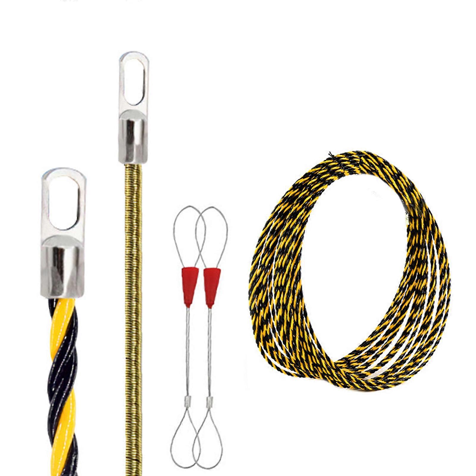 Wire Threading Device Tool Fish Tape Cable Puller for Electricians with Pulley Cable Wire Threading Device Multicolor