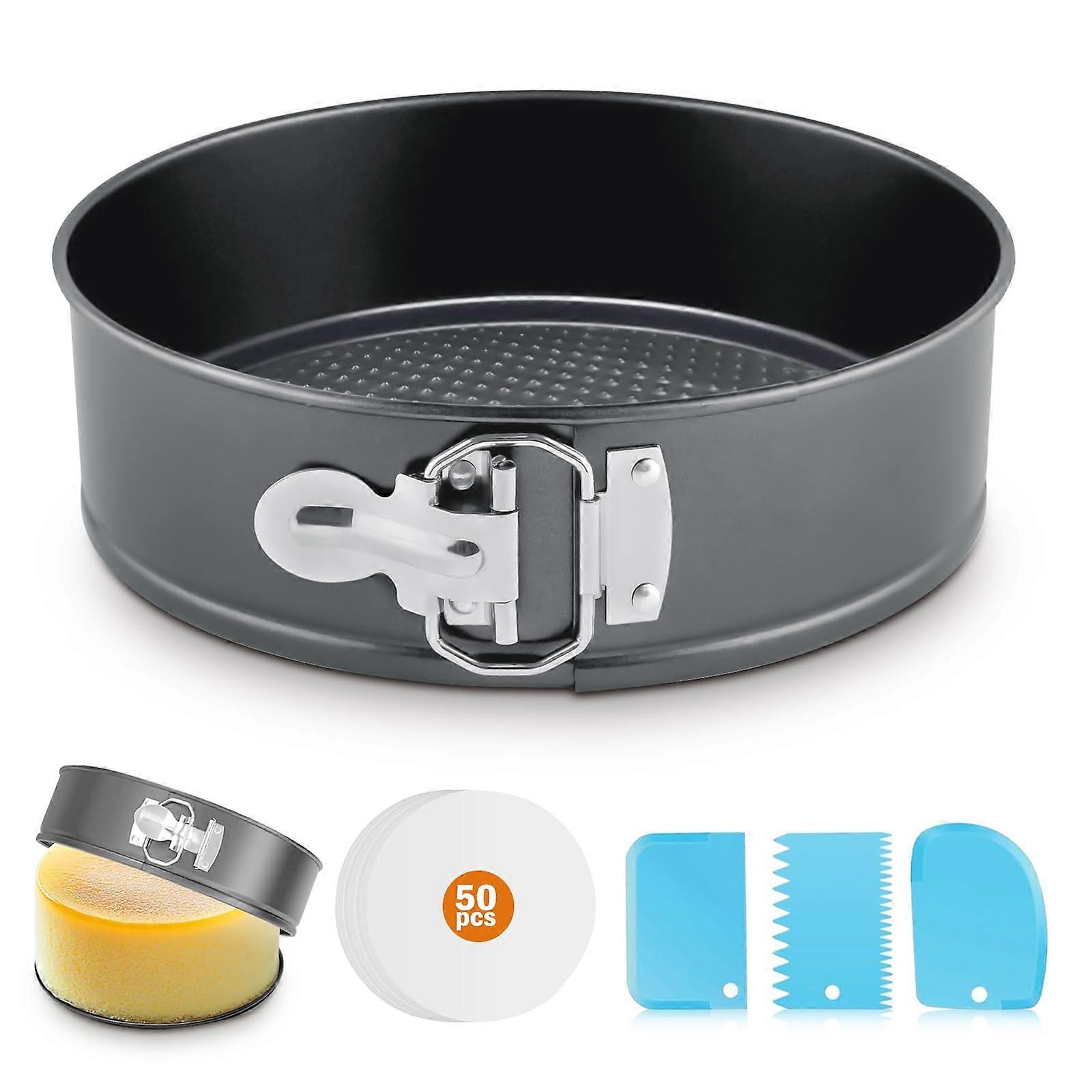 9 Inch Nonstick Leakproof Springform Cheesecake Pan with Removable Bottom, 54 PCS Baking Set