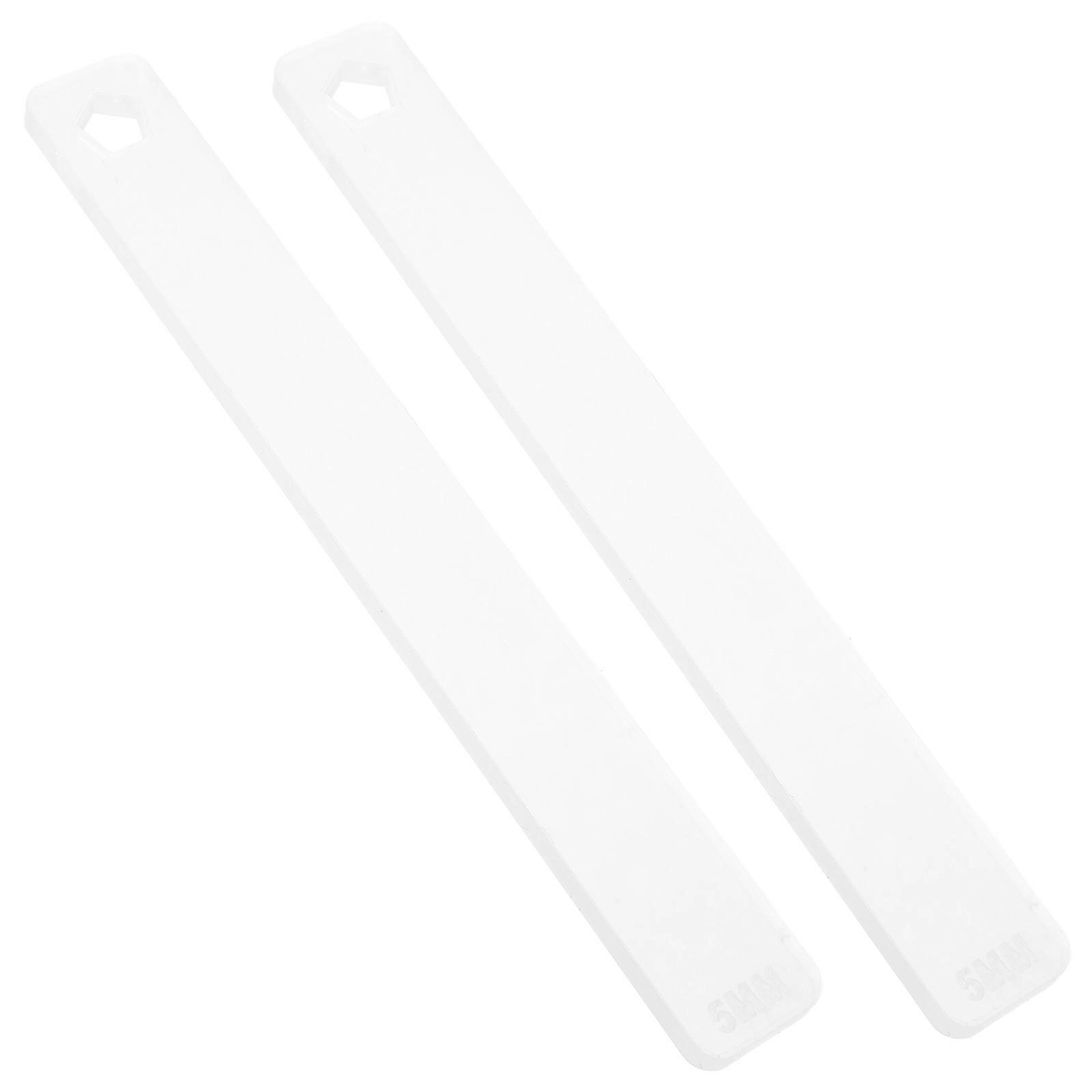 Transparent Acrylic Clay Thickness Ruler for Pottery 1Pair Craft Tool
