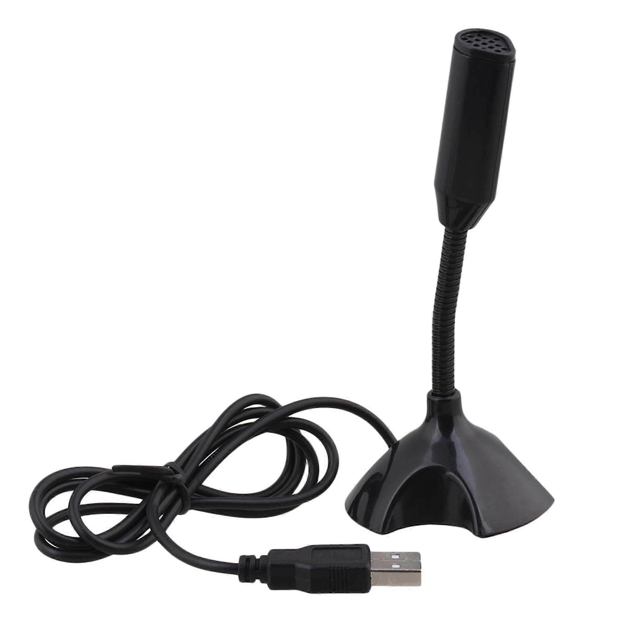 Black Plastic 4.5V Digital USB Desktop Microphone With 1M Cable For PC And Laptop