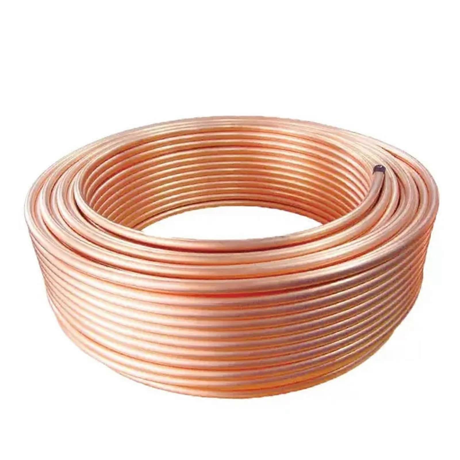 Refrigeration Tubing Soft Copper Coil Pipe 1.8-12mm x 0.5-2mm for Air Conditioning 3 Meters T2 Model