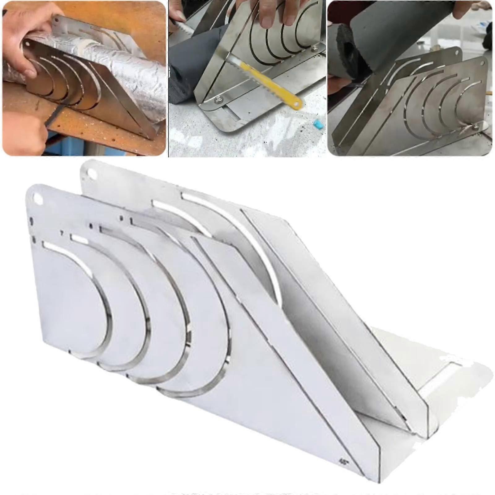 Precision 45° Rubber Insulation Pipe Cutter with Adjustable Guide for 6090mm Foam Pipes