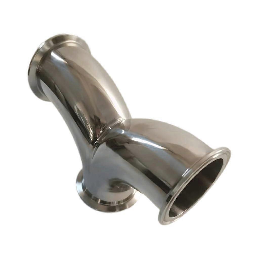 Tri Clamp YShaped 3 Way Stainless Steel Pipe Elbow SUS 304 Sanitary Fitting LeakProof 45mm Ferrule 64