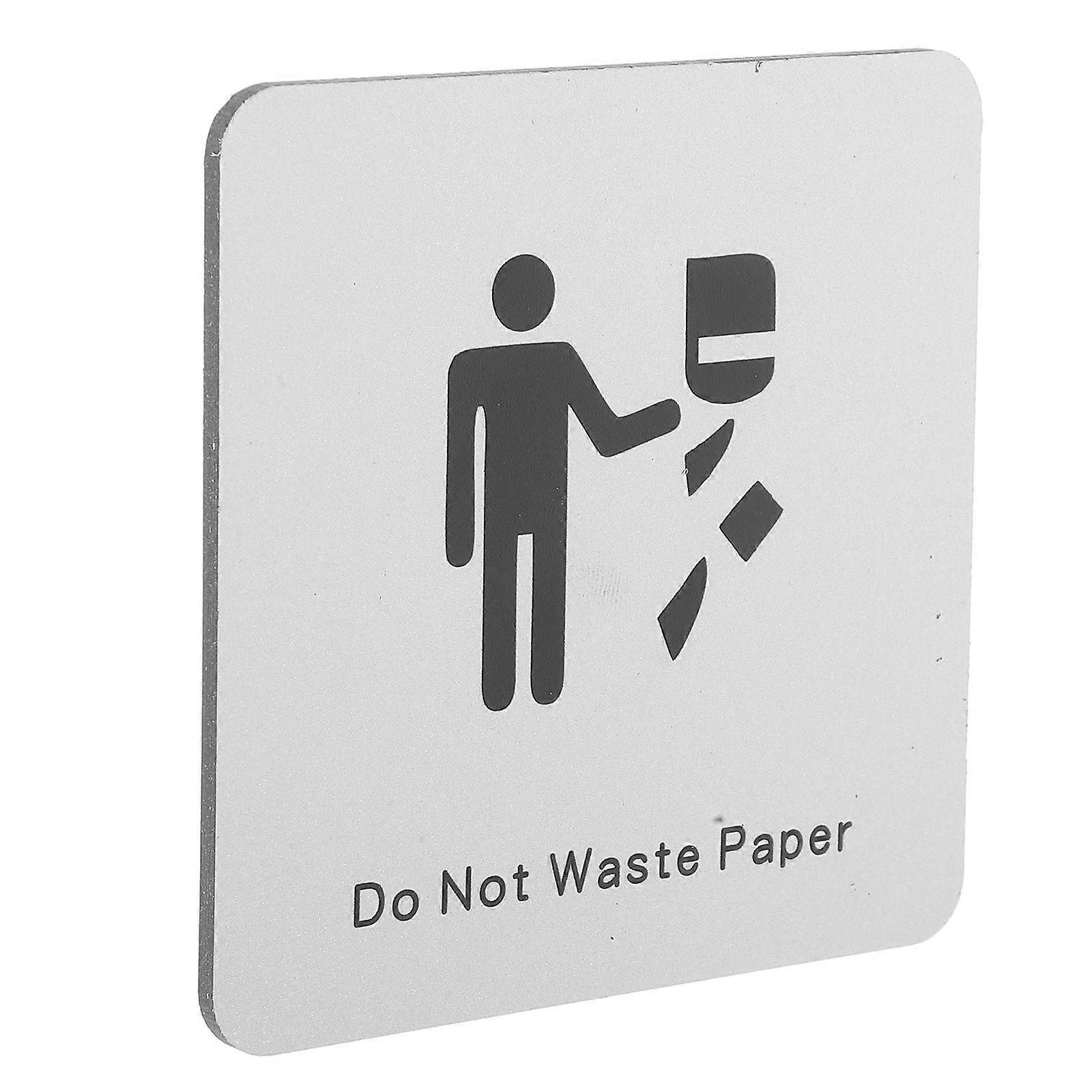 Bathroom Alert Paper Sign Aluminum Composite Panel