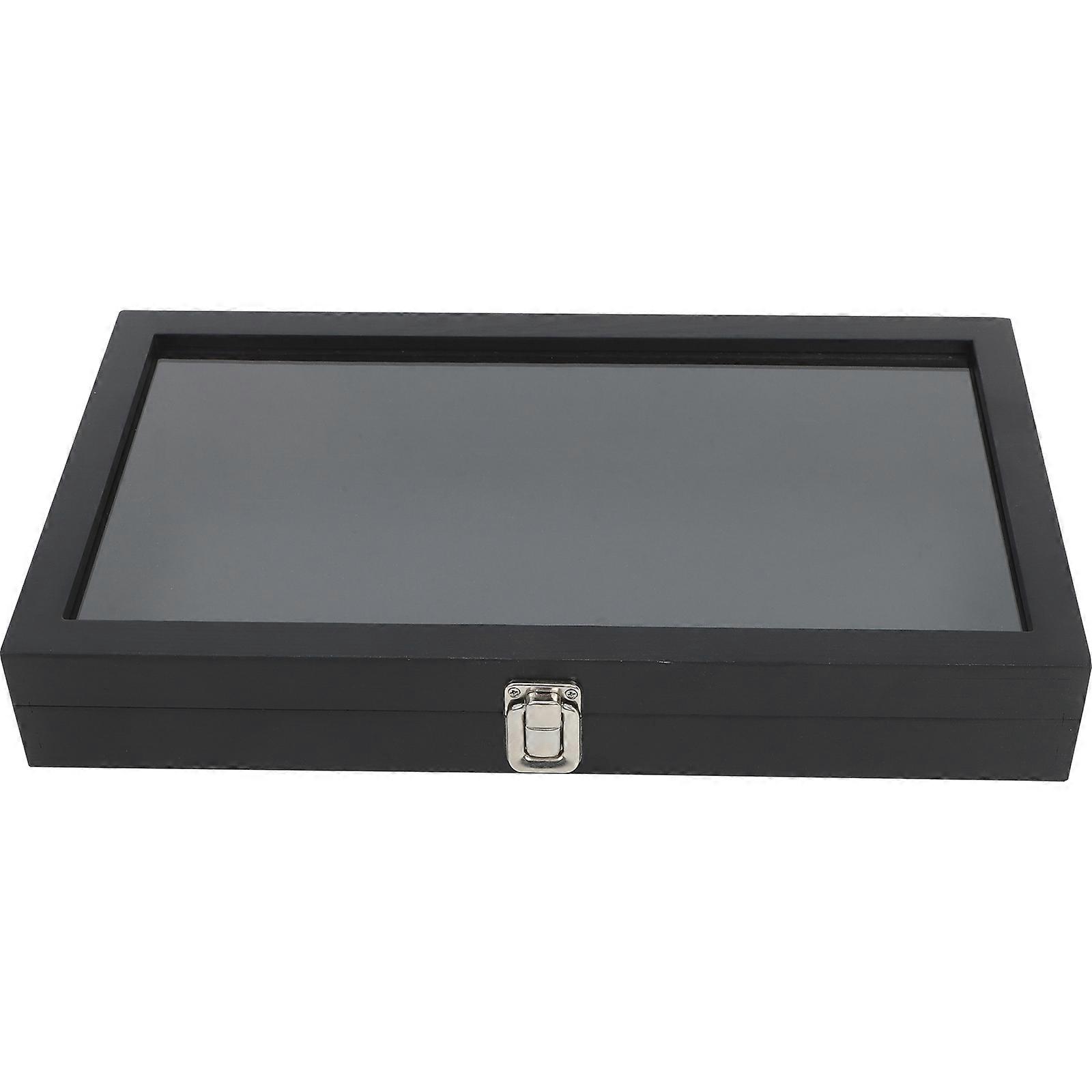 Wooden Display Case For Butterfly Specimens Collectibles Flip-Top Storage Box With Lock Specimen Storage Case Wooden Collection Box