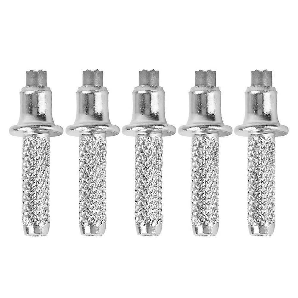 Silver Trekking Pole Tips Replacement with Stable Grip for Outdoor 5Pcs