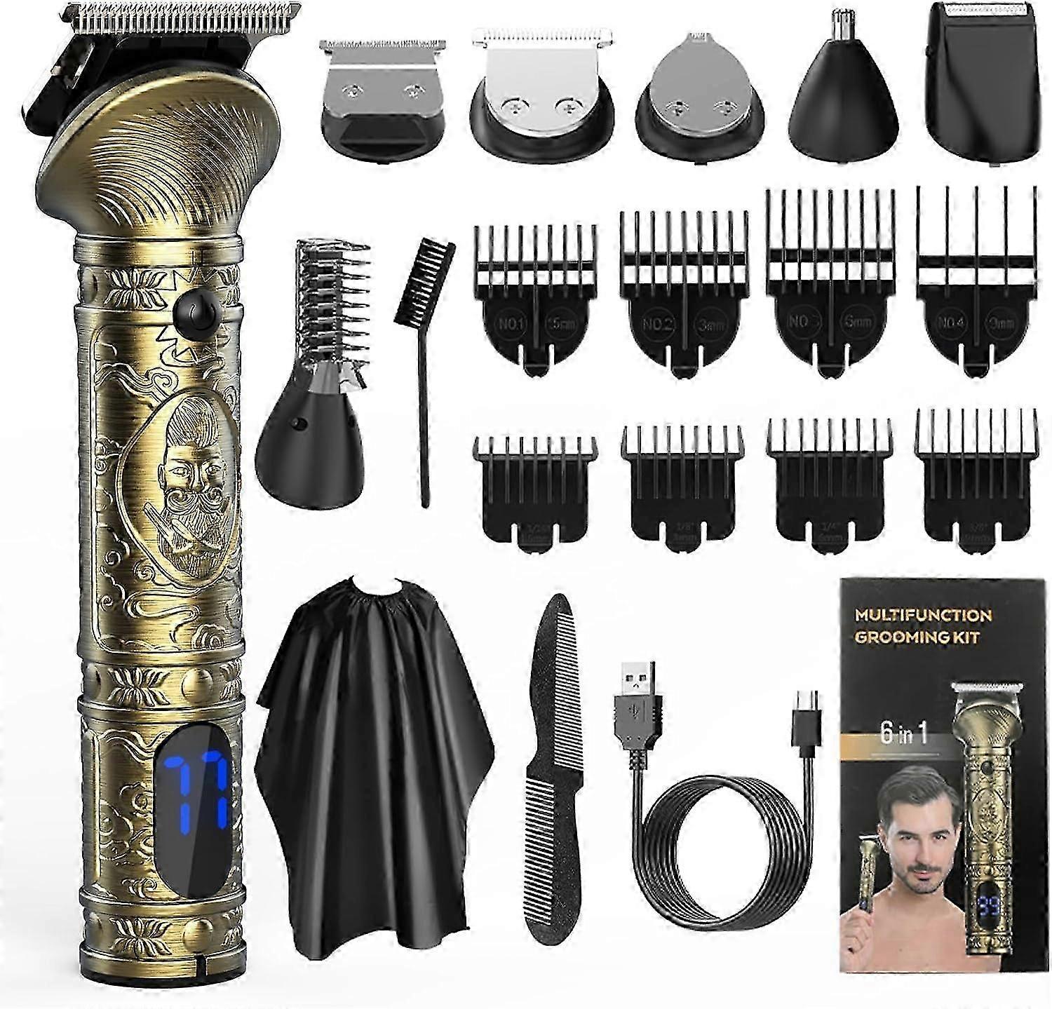 26-27 697 Bronze Hair Trimmer Set with Multiple Interchangeable Heads