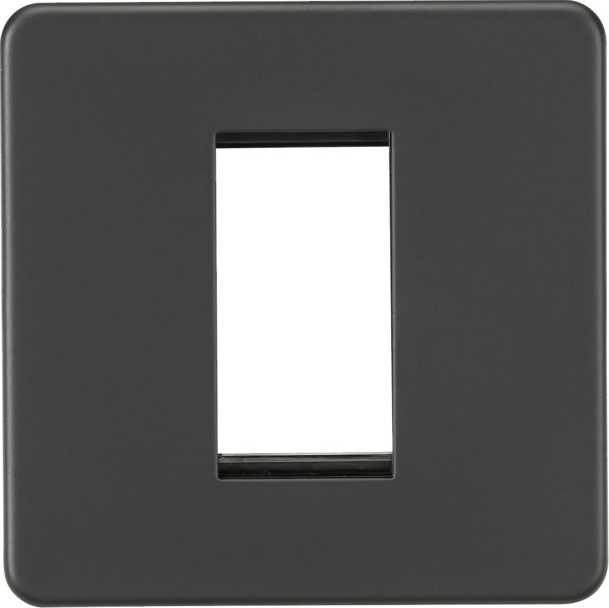 Screwless 1G Modular Faceplate - Anthracite IP20