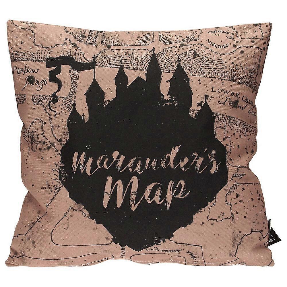 Marauder map pillow, decorative throw pillow for home decor